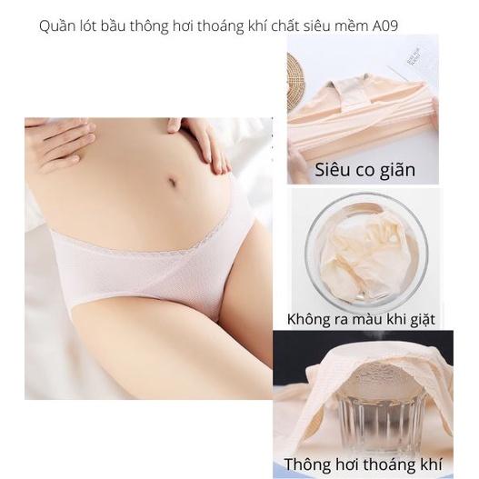 Quần lót bầu , chip bầu cạp chéo A09 THÔNG HƠI - KHÁNG KHUẨN - THOÁNG KHÍ - SIÊU MỀM MẠI