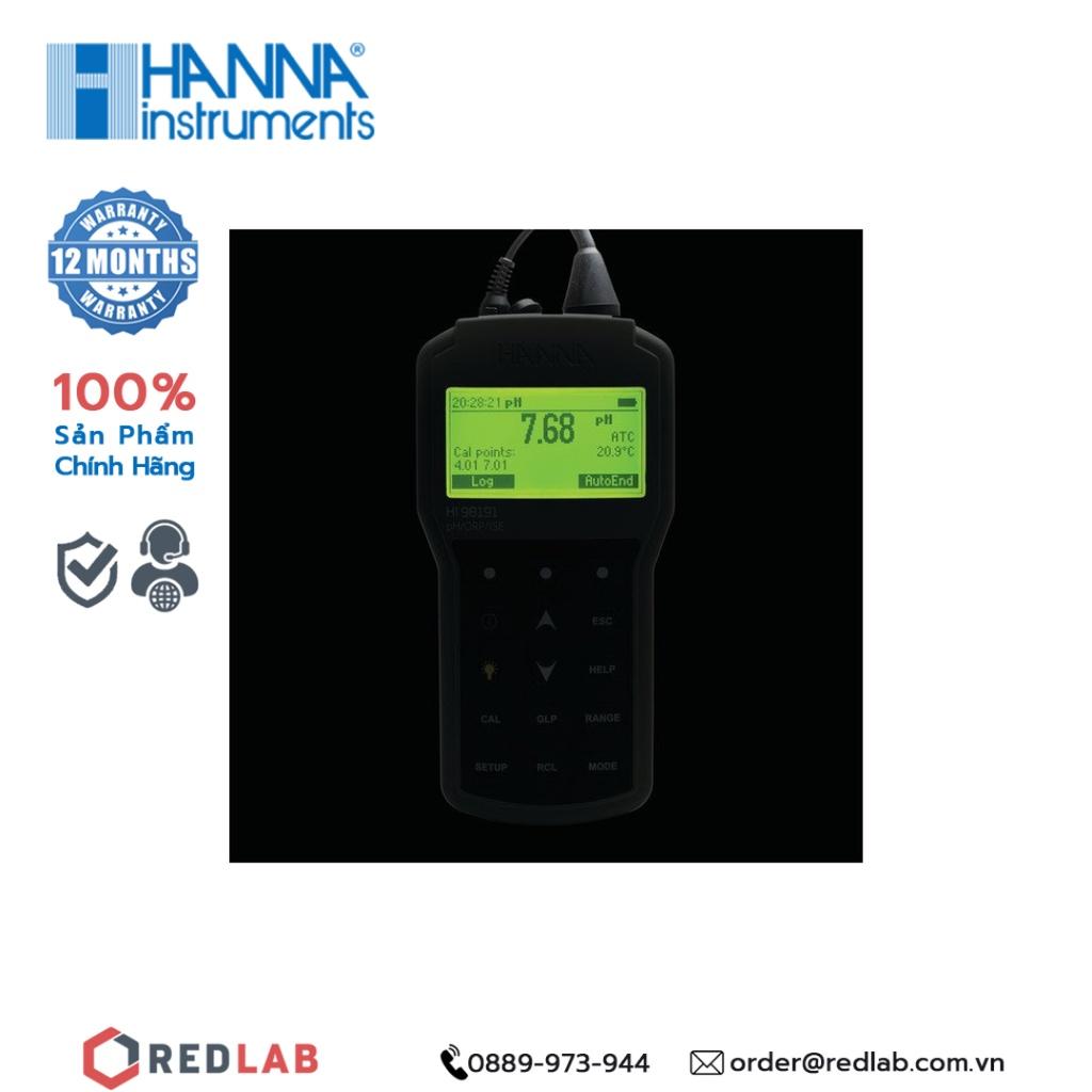 Máy đo pH/ORP/ISE/Nhiệt Độ Hanna HI98191