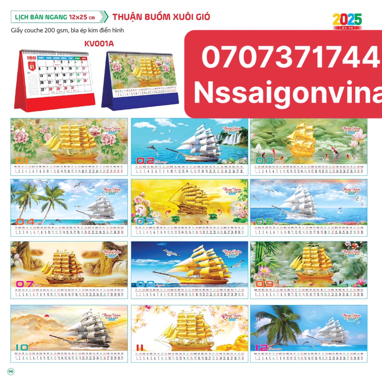 Lịch Để Bàn 2025 Dạng Đứng (17*19cm) Và Ngang (12*25cm) Nhiều Mẫu Đẹp Ý Nghĩa ,Bìa Ép Kim Điển Hình Cao Cấp, Sang Trọng, Tiện Dụng Giấy Dày 200gsm-Mẫu Thịnh Vượ