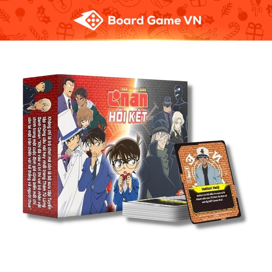 Bộ trò chơi Thám tử lừng danh Conan - Hồi Kết - kèm bộ Hồ sơ 25 nhân vật cực chất - Board Game VN