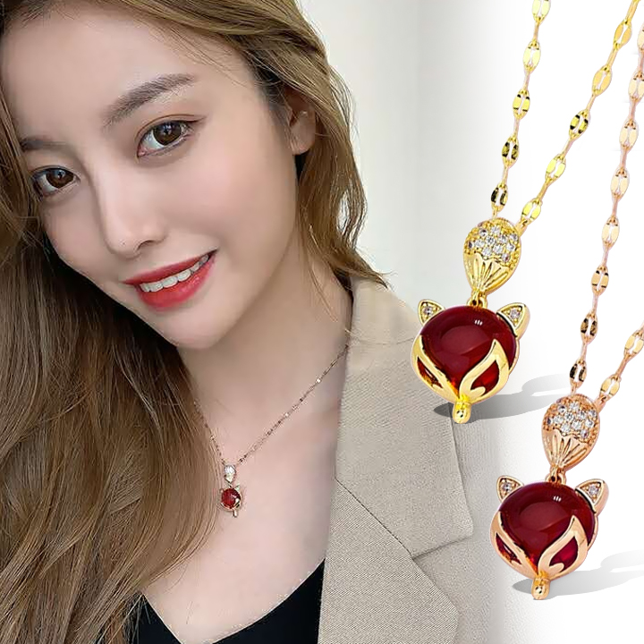 Dây chuyền titan hồ ly đỏ - tình duyên may mắn BHDC190