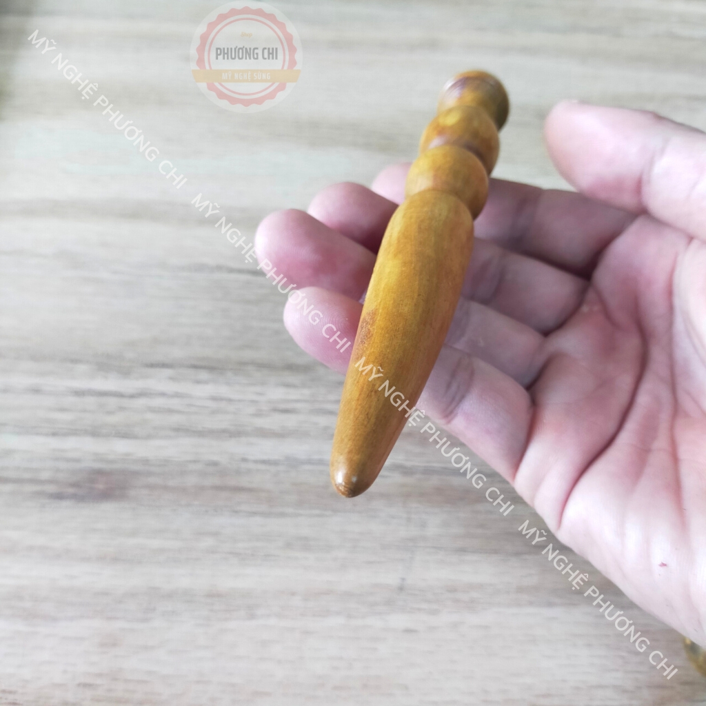 Cây dùi day ấn huyệt bằng gỗ thơm dài 15cm, Dụng cụ day ấn huyệt giúp lưu thông khí huyết | Mỹ Nghệ Phương Chi