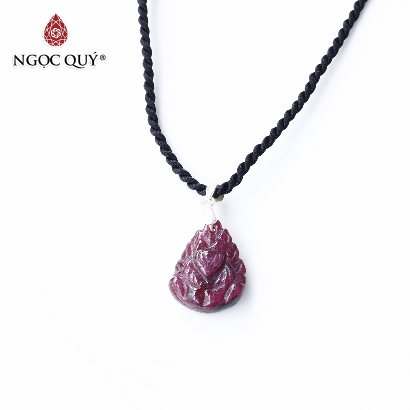 Mặt dây chuyền nữ hoàng hồ ly chúa 9 đuôi ruby nam phi mệnh hỏa, thổ - Ngọc Quý Gemstones