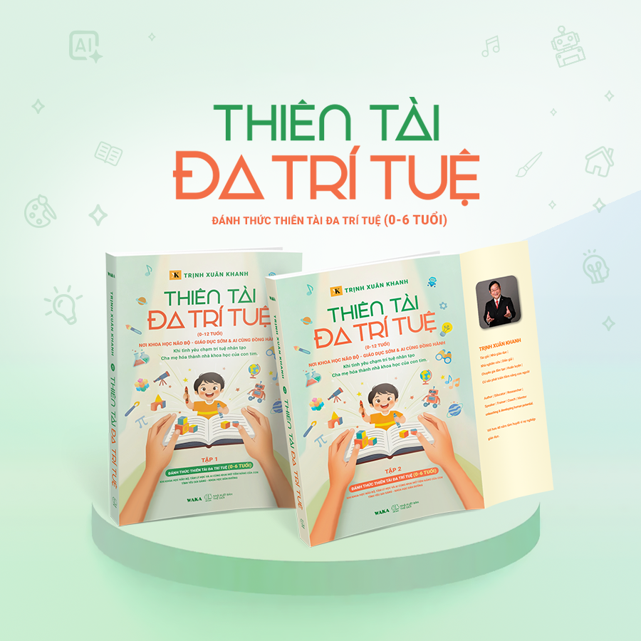 Sách - Thiên Tài Đa Trí Tuệ (0-12 Tuổi) - Tập 1 - Đánh Thức Thiên Tài Đa Trí Tuệ (0-6 Tuổi)