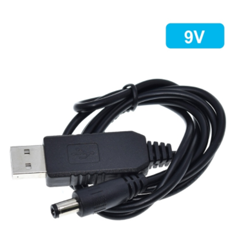 COVYIV USB DC 5V to 12V 9V Power Cable For Router WIFI Adapter Wire usb Boost Module Converter Via Powerbank 5.5*2.1mm
