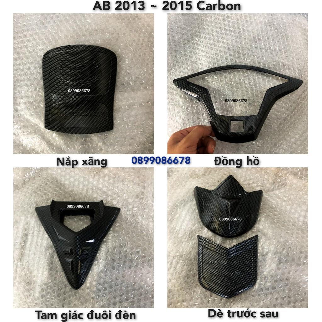 Ôp Carbon Dành Cho Xe AirBlade (AB) 2013, 2014, 2015 - Phụ kiện ốp trang trí xe máy Air Blade Cacbon