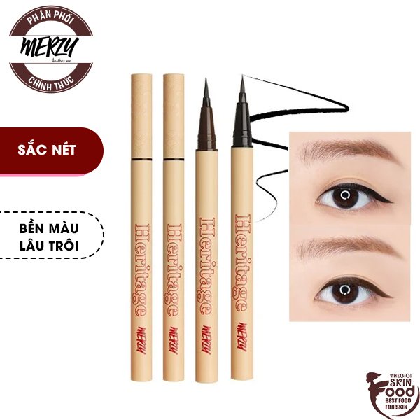 Bút Kẻ Mắt Nước Chống Trôi Hiệu Quả Cho Đôi Mắt Sắc Nét Merzy The Heritage Pen Eyeliner 0.5g