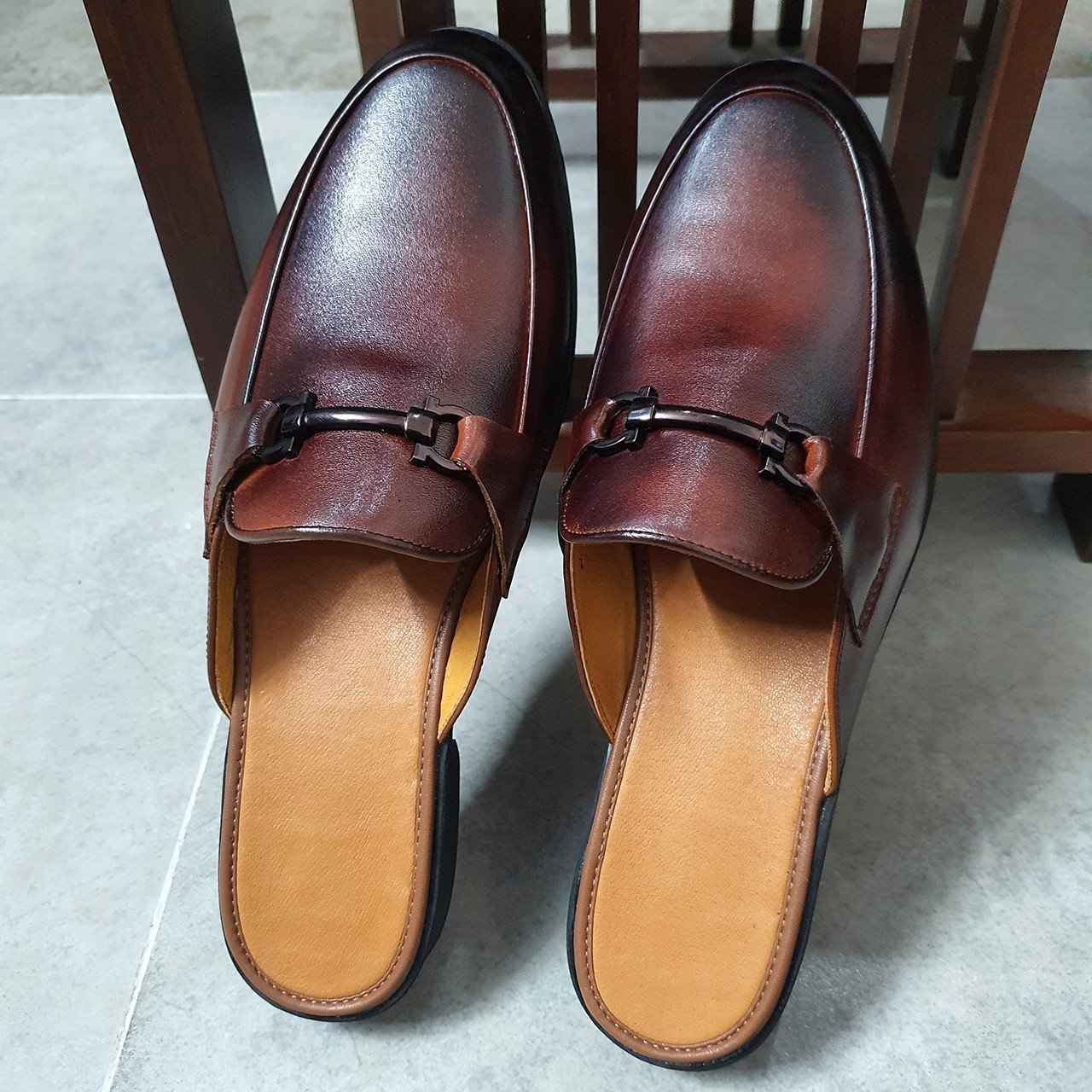 Giày sục nam da bò nguyên tấm cao cấp,đế cao su mềm,sang trọng,lịch lãm,bảo hành 1 năm SC05