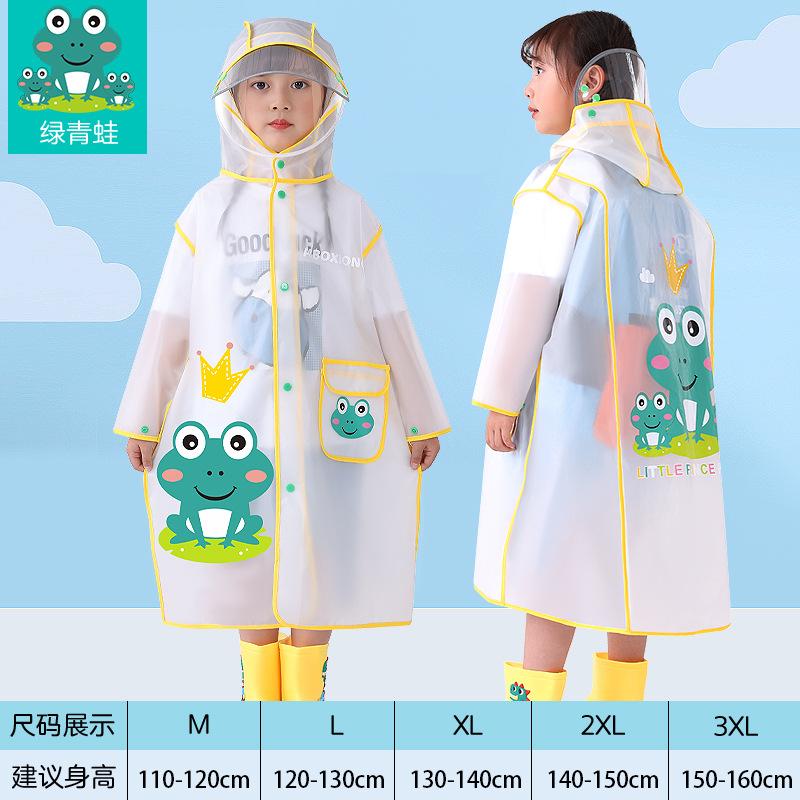 Phong cách mới nhất của áo mưa trẻ em có vành mũ lớn cặp đi học cho bé trai và bé gái áo mưa đi bộ đường dài ngoài trời cho học sinh áo mưa đi học