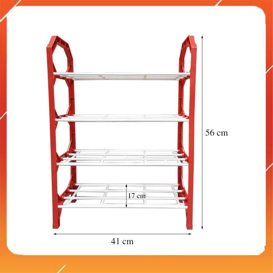 Kệ giày nhựa - Kệ để giày 4 tầng mini bằng nhựa lắp ghép (KGN04)