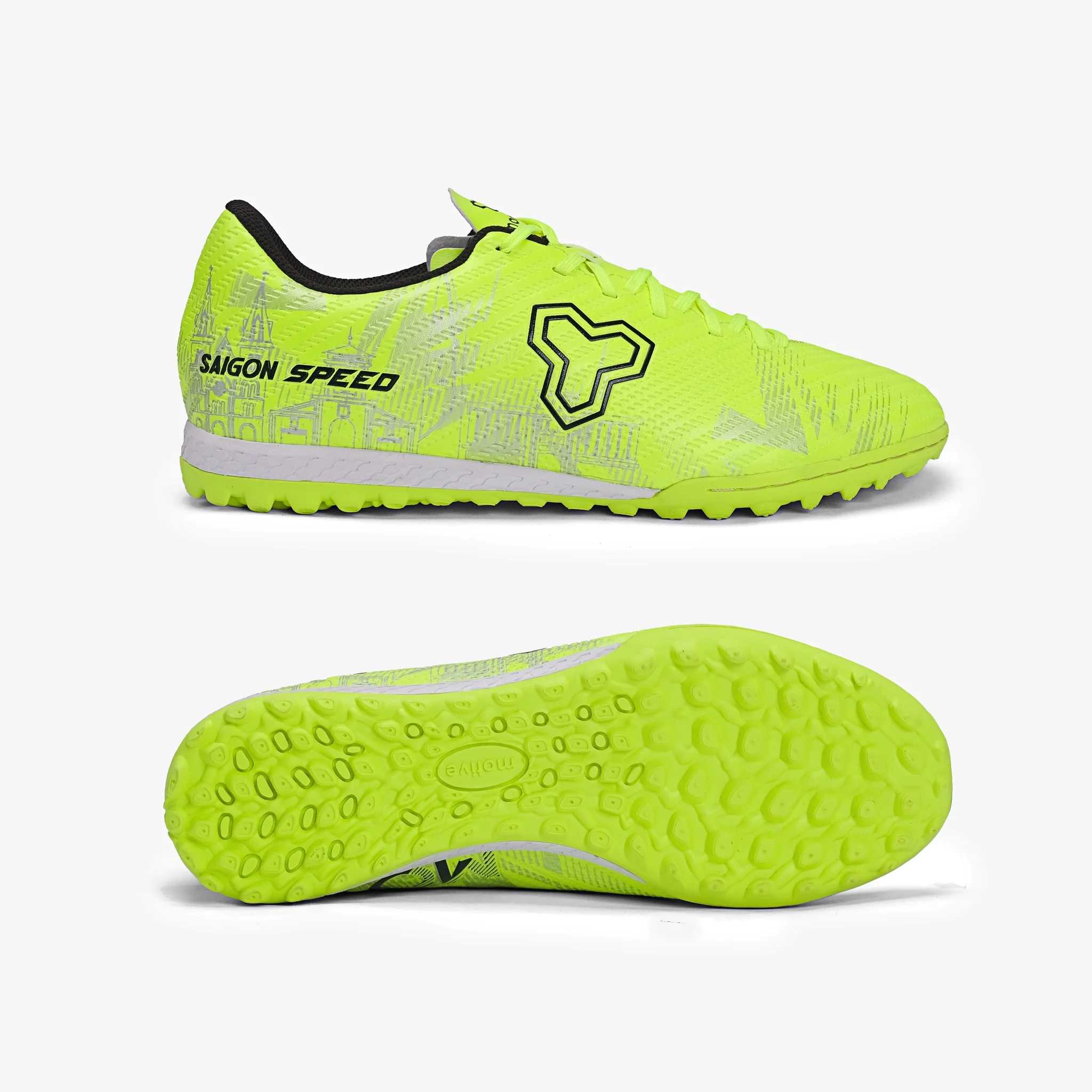 Giày Bóng Đá Motive Sài Gòn SPEED - Màu Xanh NEON