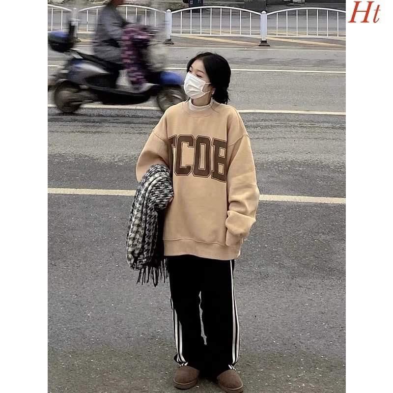 Bộ nỉ COB quần rót đen H2B577