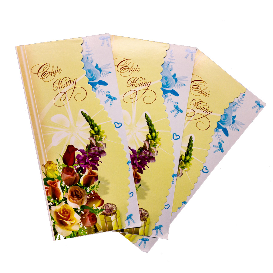 Combo 3 Thiệp Chúc Mừng In Hình Hoa Hồng TH-04