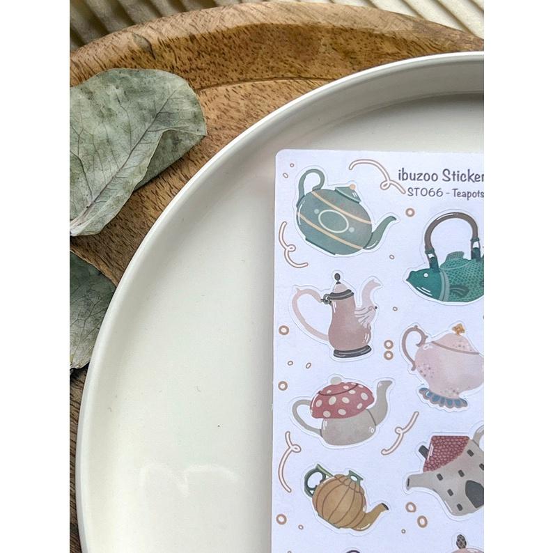 Sticker sheet teapots - chuyên dán, trang trí sổ nhật kí, sổ tay | Bullet journal sticker Sticker sheet Unim023