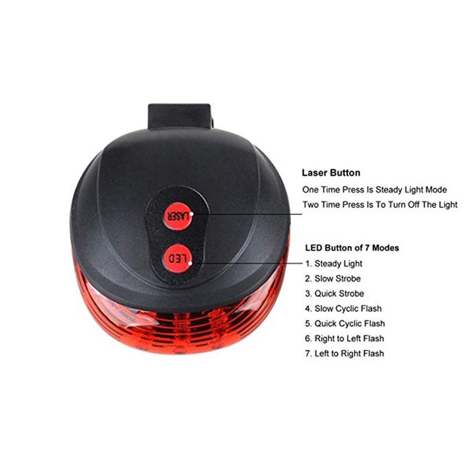 Đèn LED chiếu hậu cảnh báo an toàn dành cho xe đạp