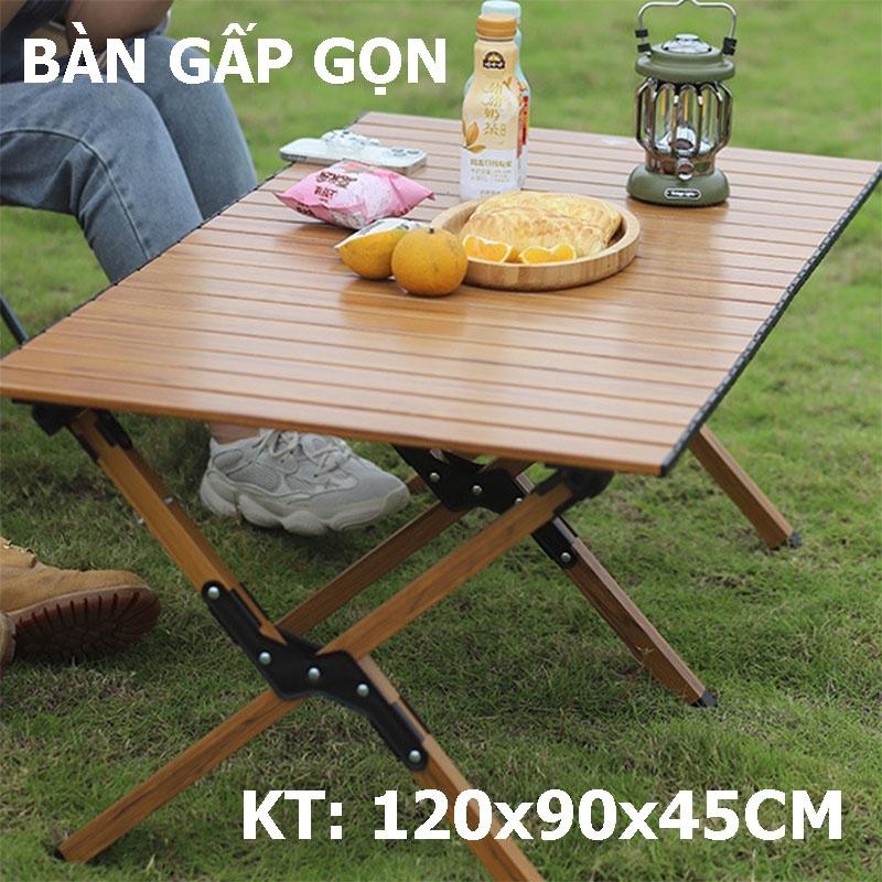 Bàn Nhôm Cuộn Cắm Trại Dã Ngoại Gấp Gọn - Bàn Gấp Dã Ngoại Du Lịch Bằng Nhôm Tiện Lợi Kích Thước 120x60x45cm