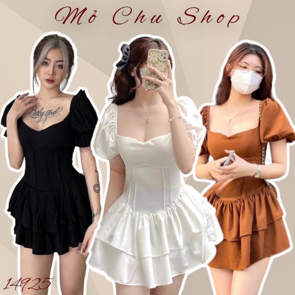 ĐẦM XOÈ TAY PHỒNG CÚP NGỰC