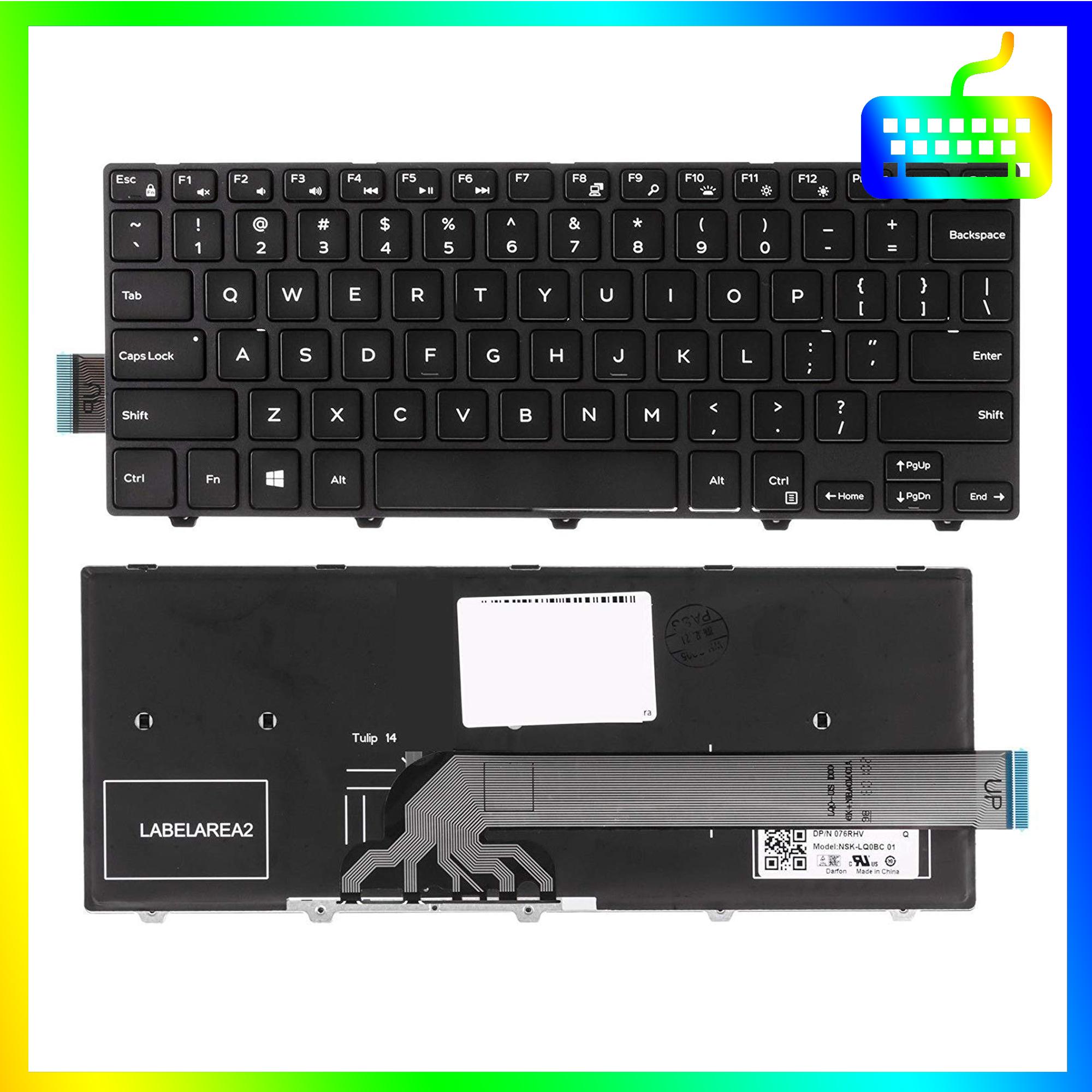 Bàn phím dành cho laptop Dell Inspiron 3458 Vostro 3458 Không Led - Hàng Nhập Khẩu - Sản phẩm mới 100%