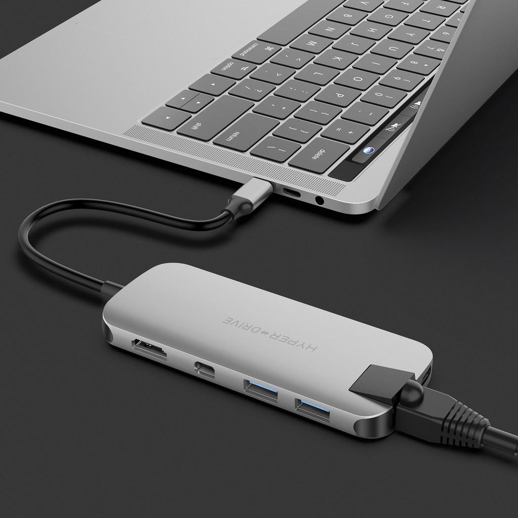 Cổng Chuyển Hyperdrive SLIM USB-C Multi Port Hub for MacBook, PC &amp;amp; Devices - HD247B - Hàng Chính Hãng
