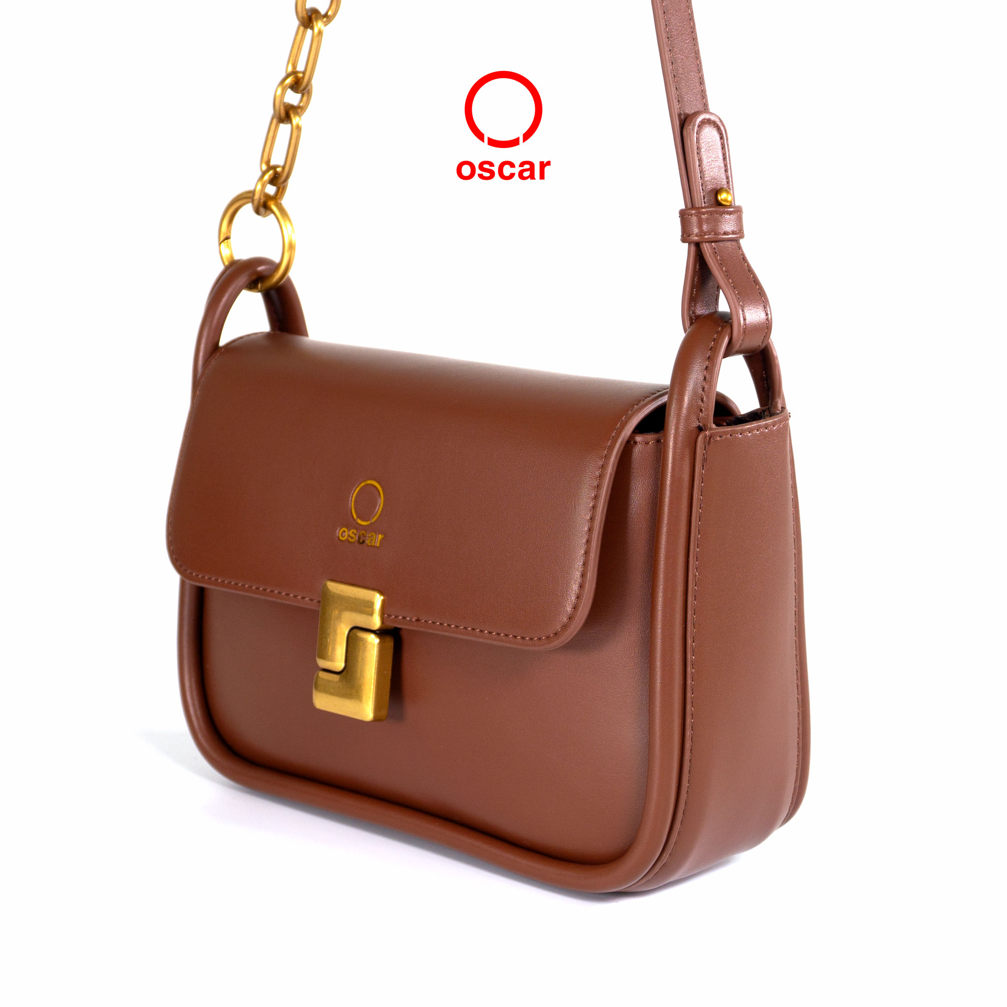 Túi Đeo Vai Phối Quai Xích Oscar Fashion 090