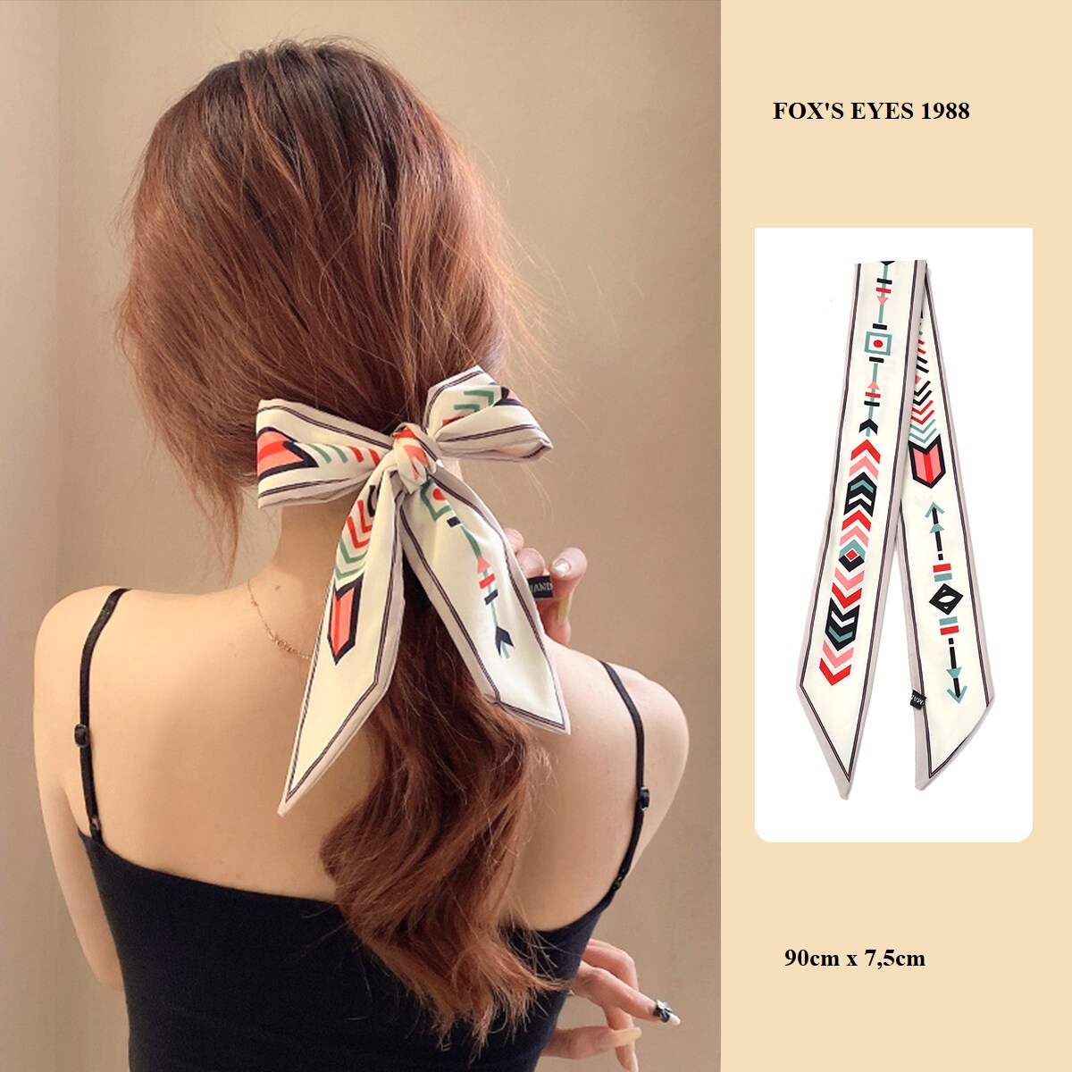 (Size Nhỏ) Khăn Lụa Đa Năng Cổ Điển Buộc Tóc Thắt Nơ Cho Nữ Xu Hướng Thời Trang Hàn Quốc Mới