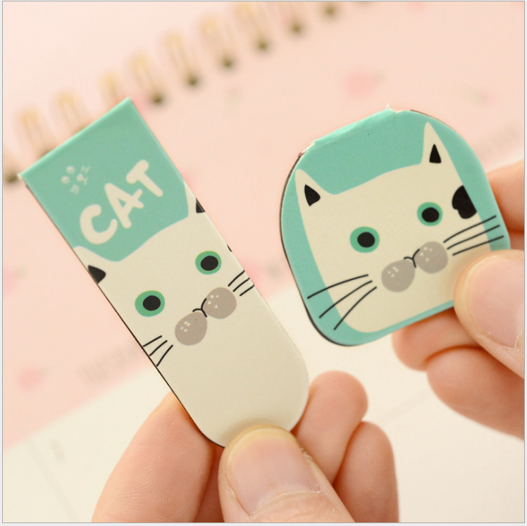 Bộ 2 đánh dấu sách bookmark mèo nam châm