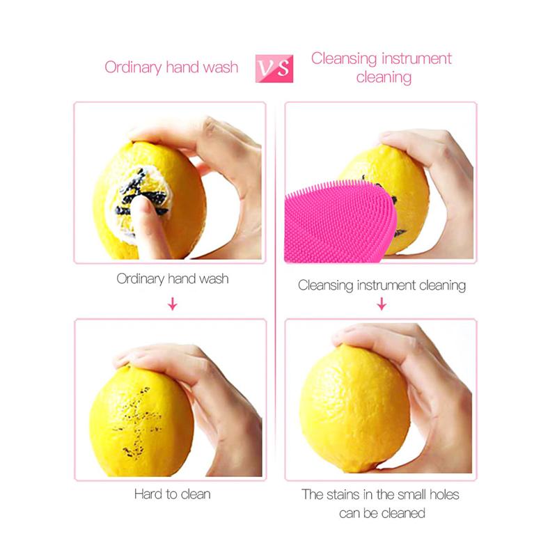 Điện Làm Sạch Da Mặt Bàn Chải Con Lăn Massage Sạc Ốp Sonic Lỗ Chân Lông Sữa Rửa Mặt Da V Chăm Sóc Mặt Nâng Chống Nhăn