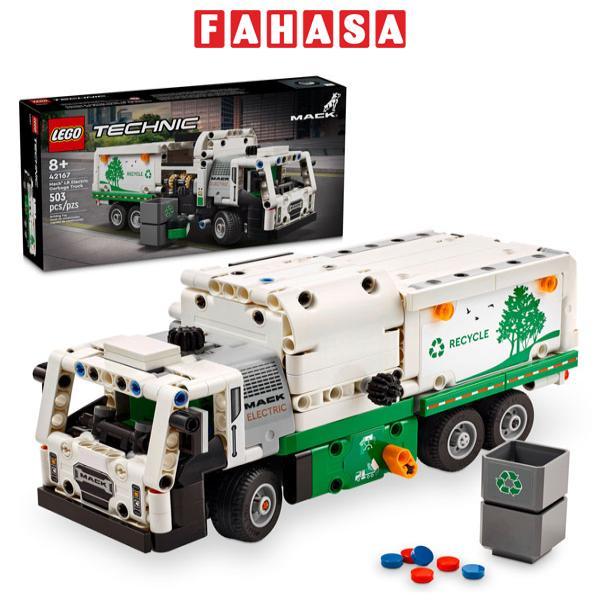 Đồ Chơi Lắp Ráp Xe Tải Rác Điện Mack LR - Mack LR Electric Garbage Truck - Lego Technic 42167 (503 Mảnh Ghép)