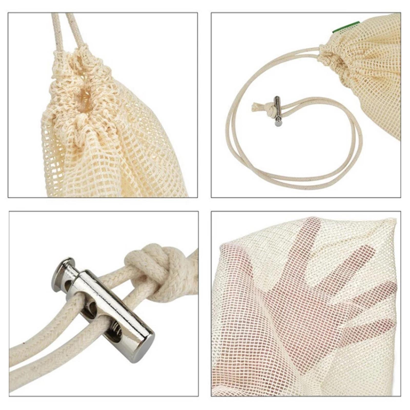 Cotton Mesh Vegetable Bags Produce Bag Storage Bag