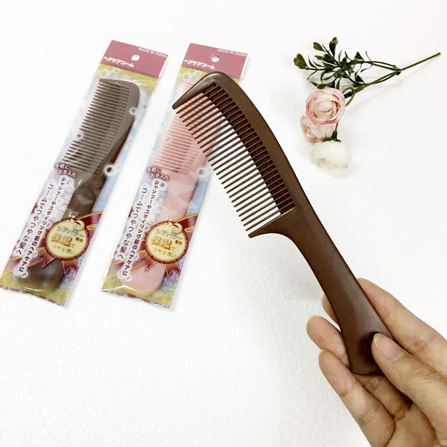 Combo Cây Nặn Mụn 2 Đầu Inox + Lược Chải Tóc Mềm Mại - Nội Địa Nhật Bản