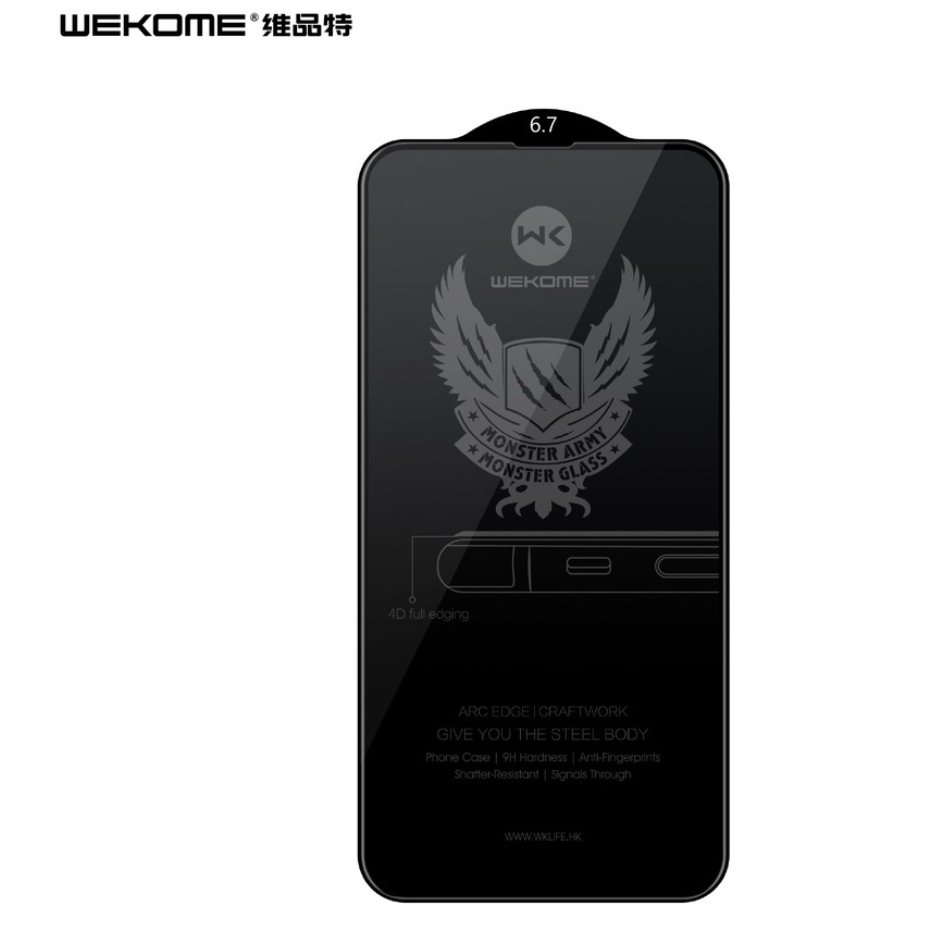 Kính Privacy WEKOME 4D KINGKONG WTP-012 cho điện thoại Iph HÀNG NHẬP KHẨU