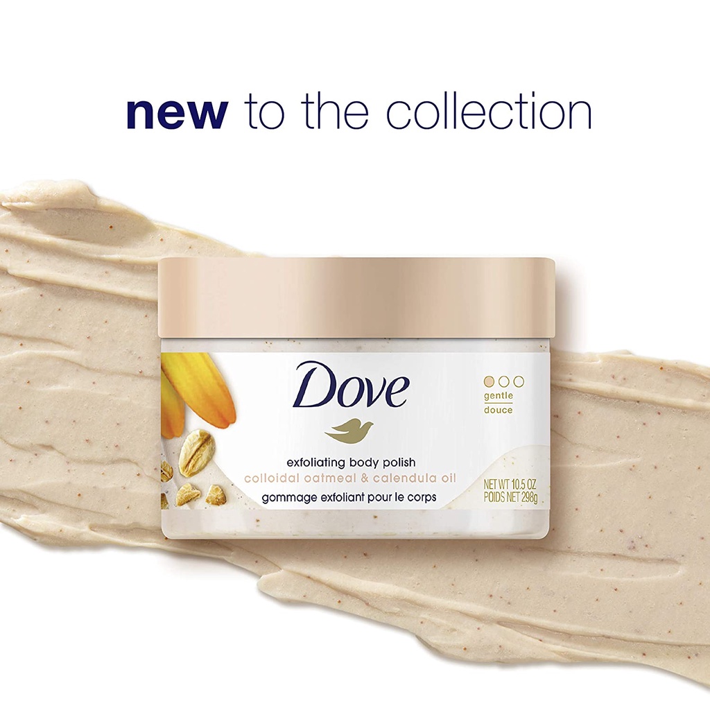 Tẩy Tế Bào Chết Dove Exfoliating Body Polish Scrub 298g - Mỹ 