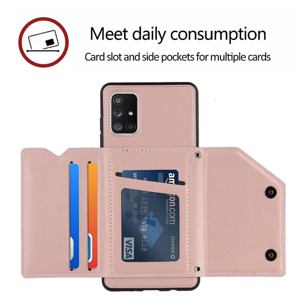 Ốp lưng điện thoại dạng ví da có ngăn đựng thẻ cho Samsung Galaxy A71 A51 A31 A21S A70 A70S A50 A50S A30S A20 A30
