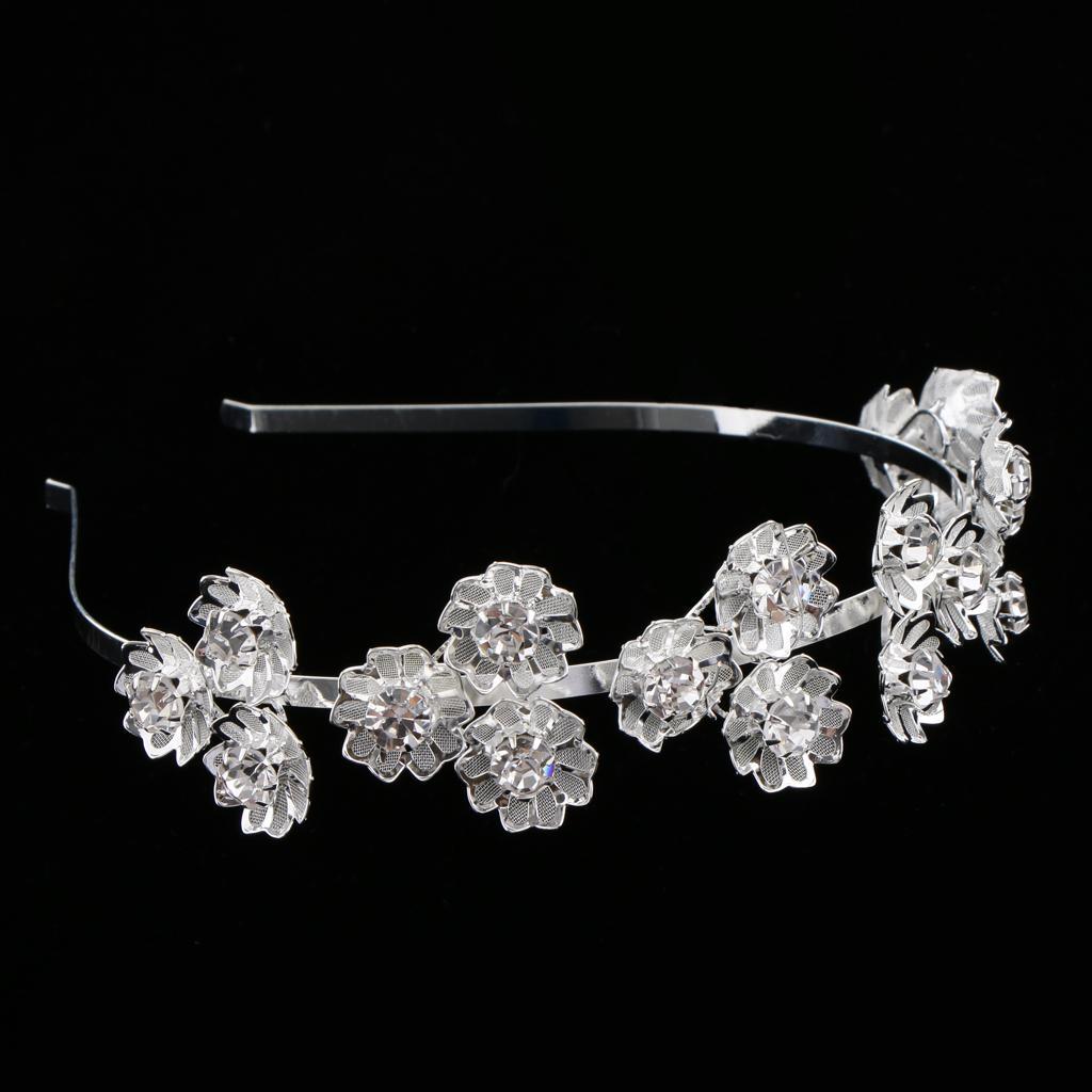 Wedding Crystal Rhinestone Flower Headband Tiara Wedding Jewelry Gifts