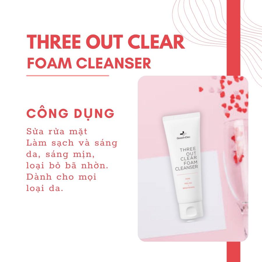 Sữa Rửa Mặt GoodnDoc Three Out Clear Foam Cleanser 125ml