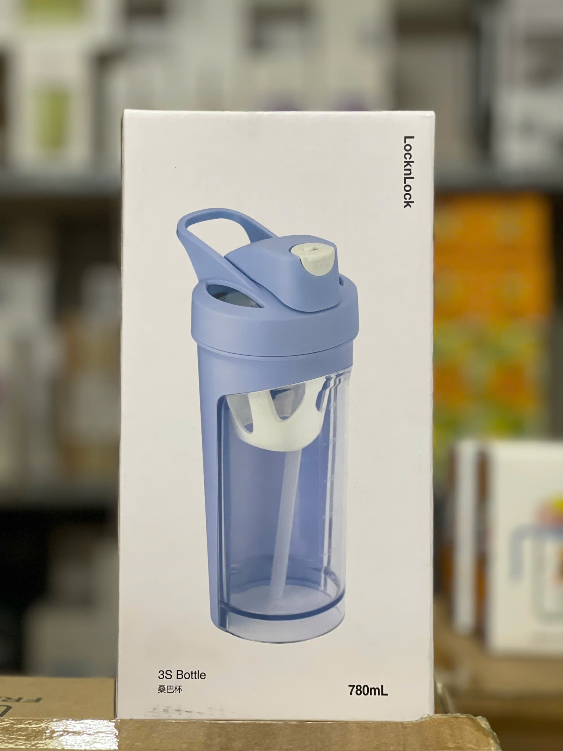 Bình nước nhựa tritan thể thao 780ml LocknLock màu Xanh ABF865BLU, Hàng chính hãng, có quai cầm, ống hút silicone - JoyMall