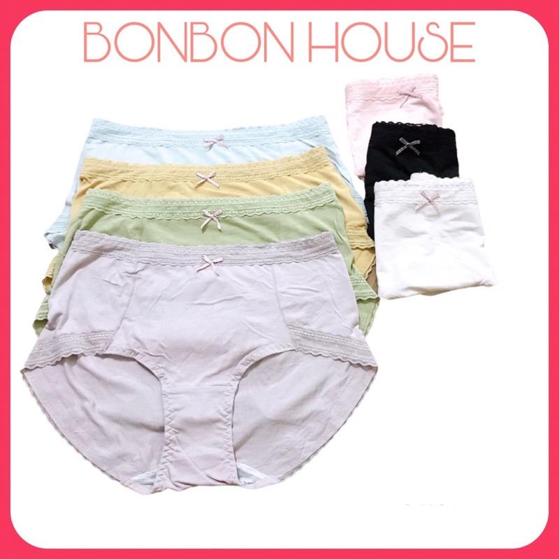 Quần Lót Thun Cotton Big Size Cạp Cao Phối Ren