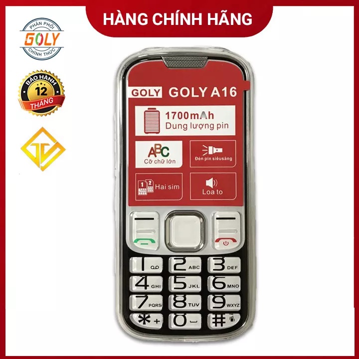 Điện thoại Goly A16 - Dành cho người già , Phím to , Loa to - Hàng chính hãng