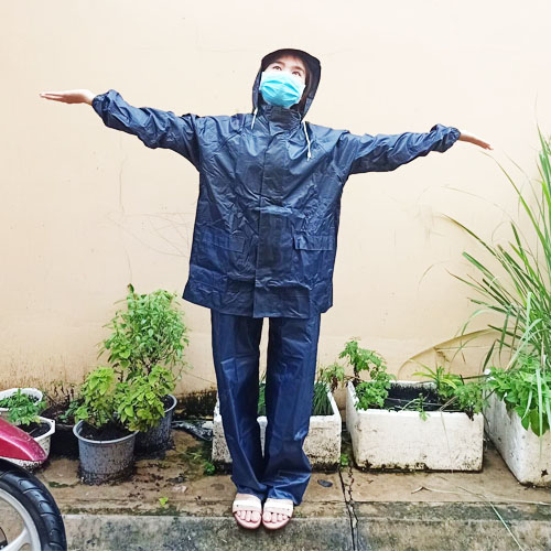 Bộ Quần Áo Mưa Phản Quang Nam Nữ, Áo Mưa Bộ Người Lớn Cao Cấp Vải Dù Dày Siêu Bền, An Toàn