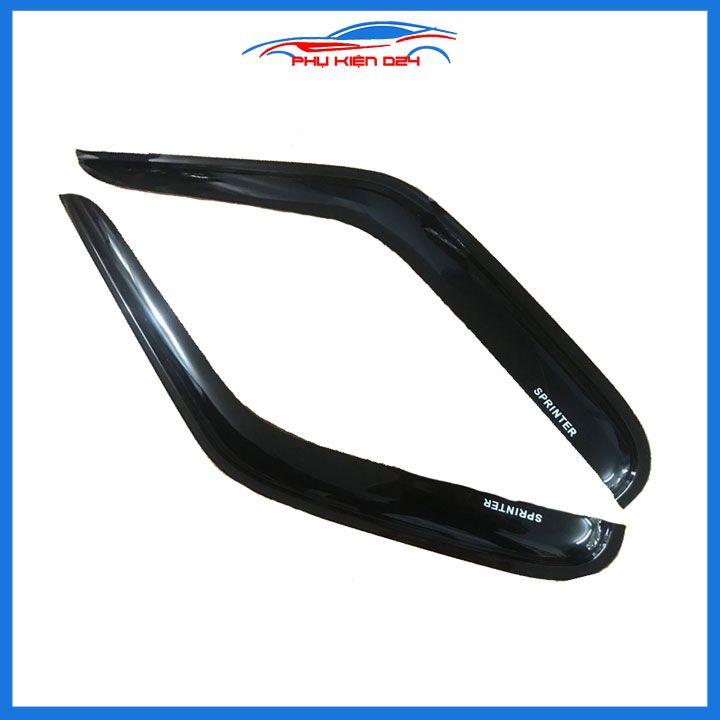 Vè che mưa ô tô Mercedes Sprinter 2006-2017-2018 Vè Đen, nhựa ABS cao cấp chắn mưa, cản bụi, trang trí xe hơi