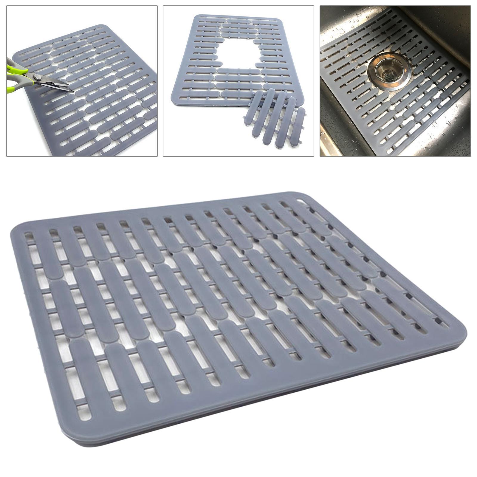 2X Silicone Sink Mat Drying Mat Sink Protector for Kitchen Hotel Basement