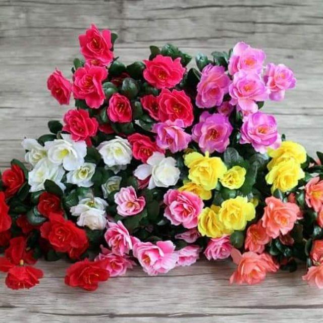 Hoa lụa hoa giả: Cụm hoa đỗ quyên