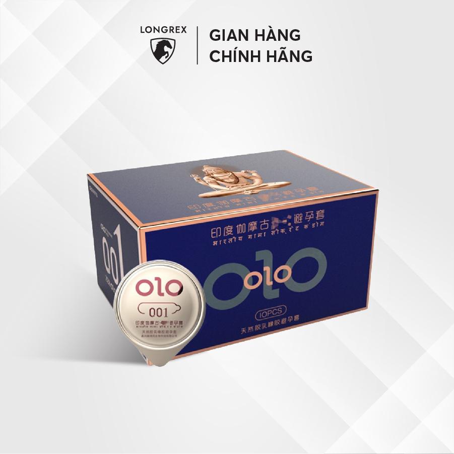 Bao cao su siêu mỏng Longrex kéo dài thời gian quan hệ mùi hương Vani nhiều gel hộp 10 bcs LR09