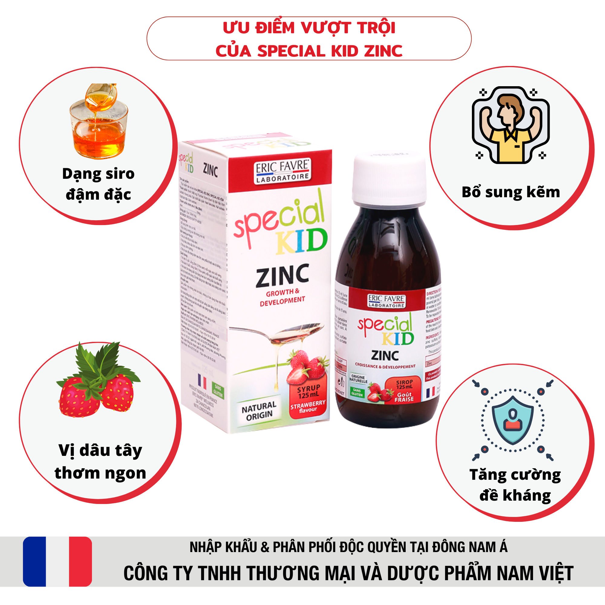 TPBVSK Special Kid Zinc - Bổ sung Kẽm cho cơ thể, hỗ trợ tăng cường sức đề kháng (125ml) [Siro – Nhập khẩu Pháp]