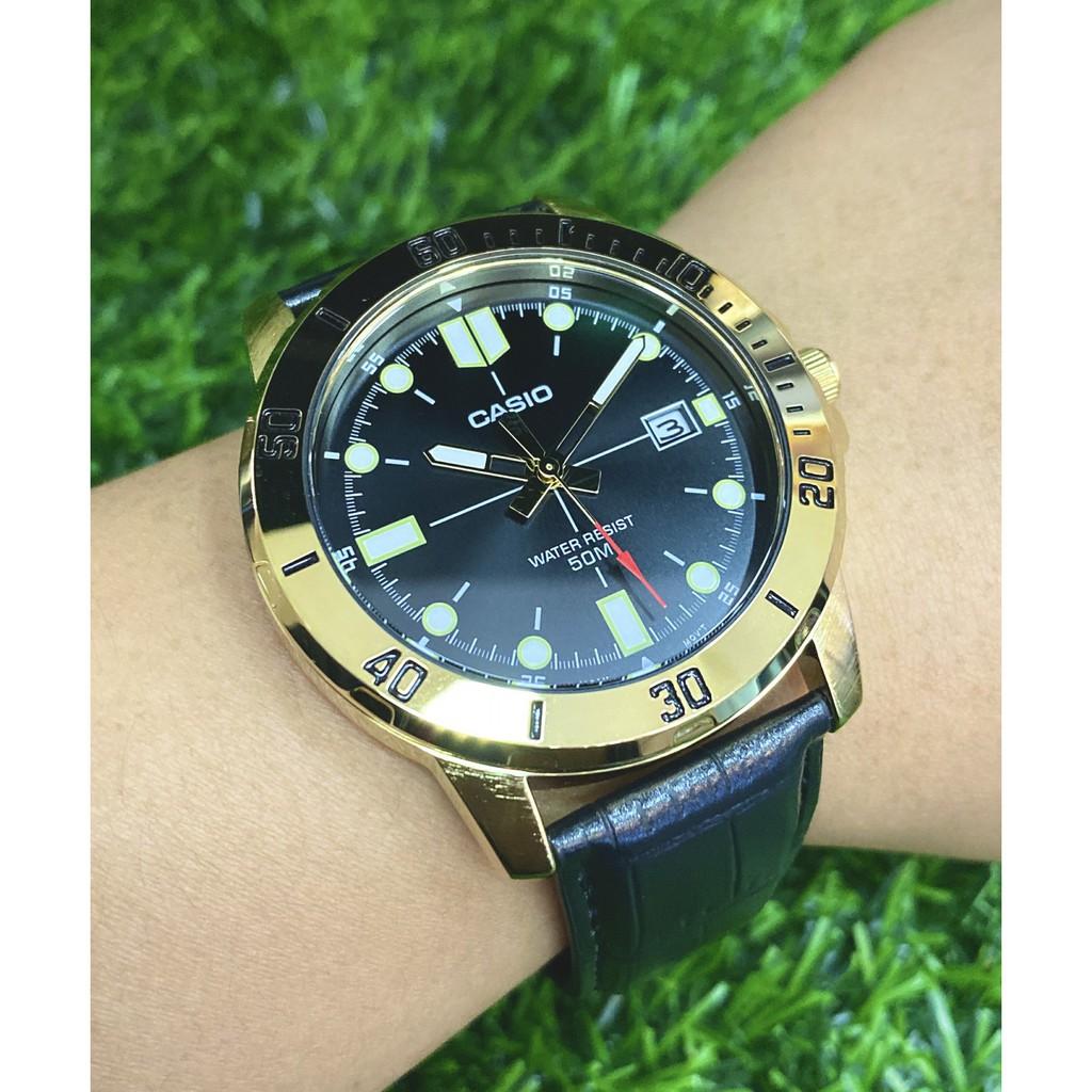 Đồng Hồ Nam Dây Da Casio Standard MTP-VD01GL-1E Chính Hãng - MTP-VD01GL-1EVUDF