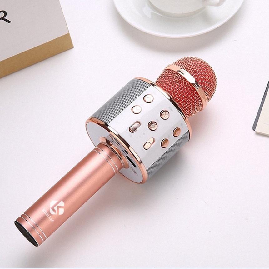 Micro Hát Karaoke Bluetooth WS-858 Khải Lạc micro không Dây hát karaoke micro không dây micro trợ giảng không dây