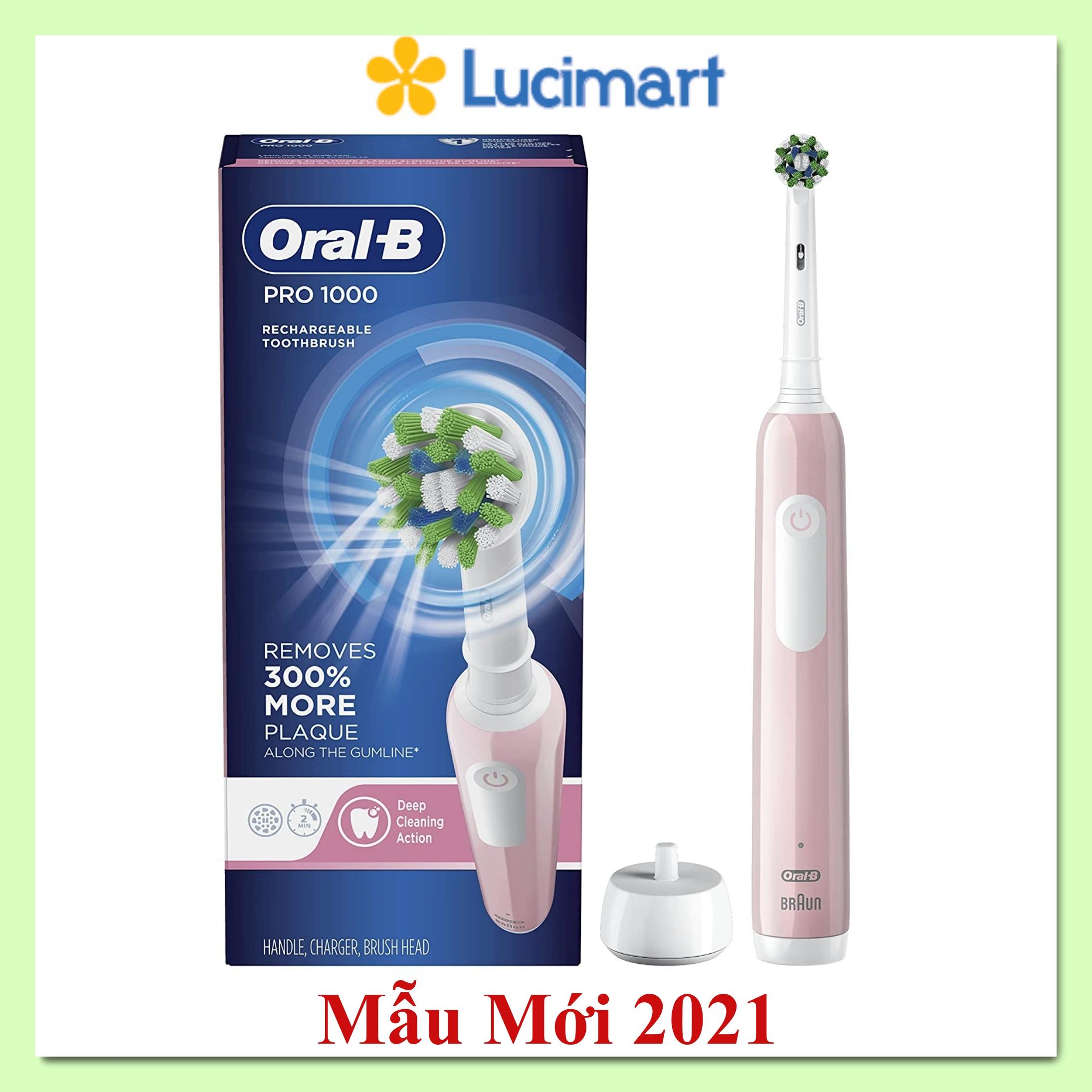 Bàn Chải Đánh Răng Điện Oral-B Pro 1000, Oral B Electric Toothbrush, Ngừa Sâu Răng, Nhập Đức, Hàng Chính Hãng