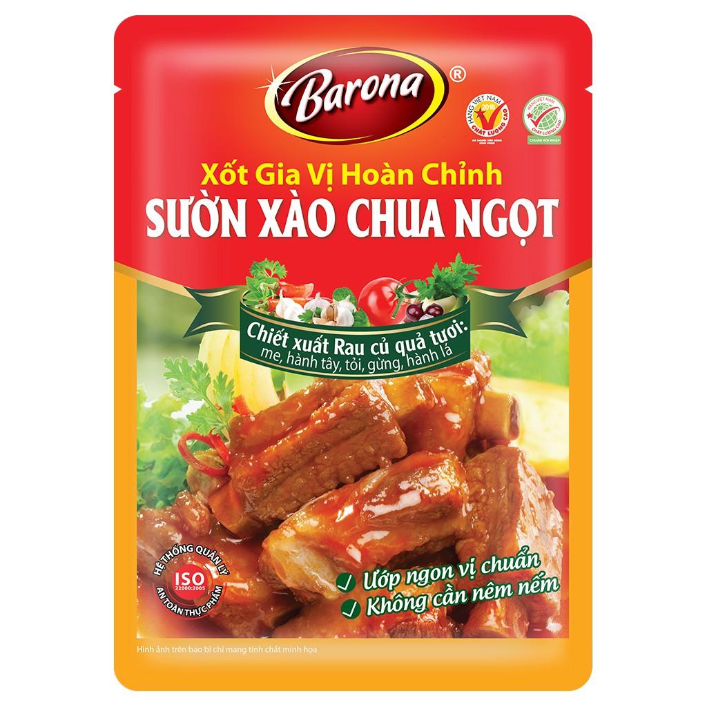 Xốt Gia Vị Hoàn Chỉnh Barona - Sườn Xào Chua Ngọt 80g