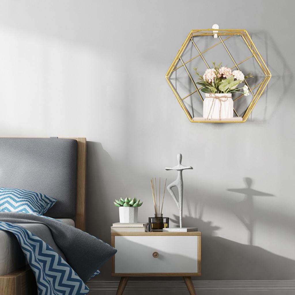 2x Decorative Wall Rack  Mounted Shelf for Study Room Bedroom