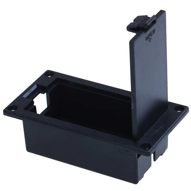 1 Máy Tính Đen Phẳng Gắn Pin 9V Hộp Giá Đỡ Màu Đen Cho Đàn Guitar Điện Bass Lưu Trữ Bao Bán